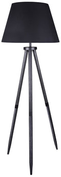 Orhan - Wood Floor Lamp - Black