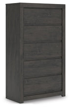 Fraluna - Five Drawer Chest - Charcoal
