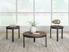 Horizon Hills - Occasional Table Set (Set of 3) - Brown / Black