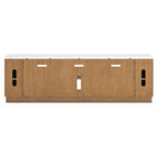 Camdill - XL TV Stand With Fireplace Option - Light Brown