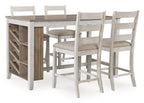 Skempton - Rectangular Counter Table With Storage - White