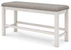 Robbinsdale - Dbl Counter Height Upholstered Dining Bench - Antique White