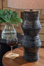 Kerbert - Terracotta Table Lamp - Distressed Black