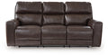Crossplex - Power Reclining Sofa With Adjustable Headrest - Smoke