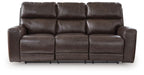 Crossplex - Power Reclining Sofa With Adjustable Headrest - Smoke