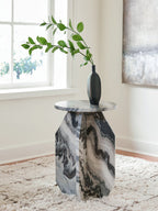 Wrenlane - Accent Table - Black / White / Taupe