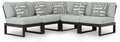 Beachloft - 5-Piece Outdoor Sectional - Black / Gray