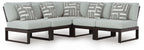 Beachloft - 5-Piece Outdoor Sectional - Black / Gray