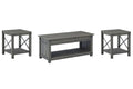 Freedan - 3 Pc. - Coffee Table, 2 End Tables - Grayish Brown