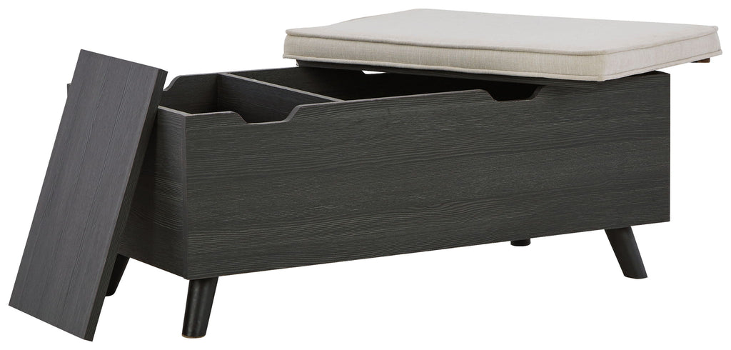 Yarlow - Storage Bench - Dark Gray