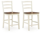 Brinfern - Barstool (Set of 2) - Brown / Antique White