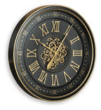 Dairton - Wall Clock - Black / Gold Finish