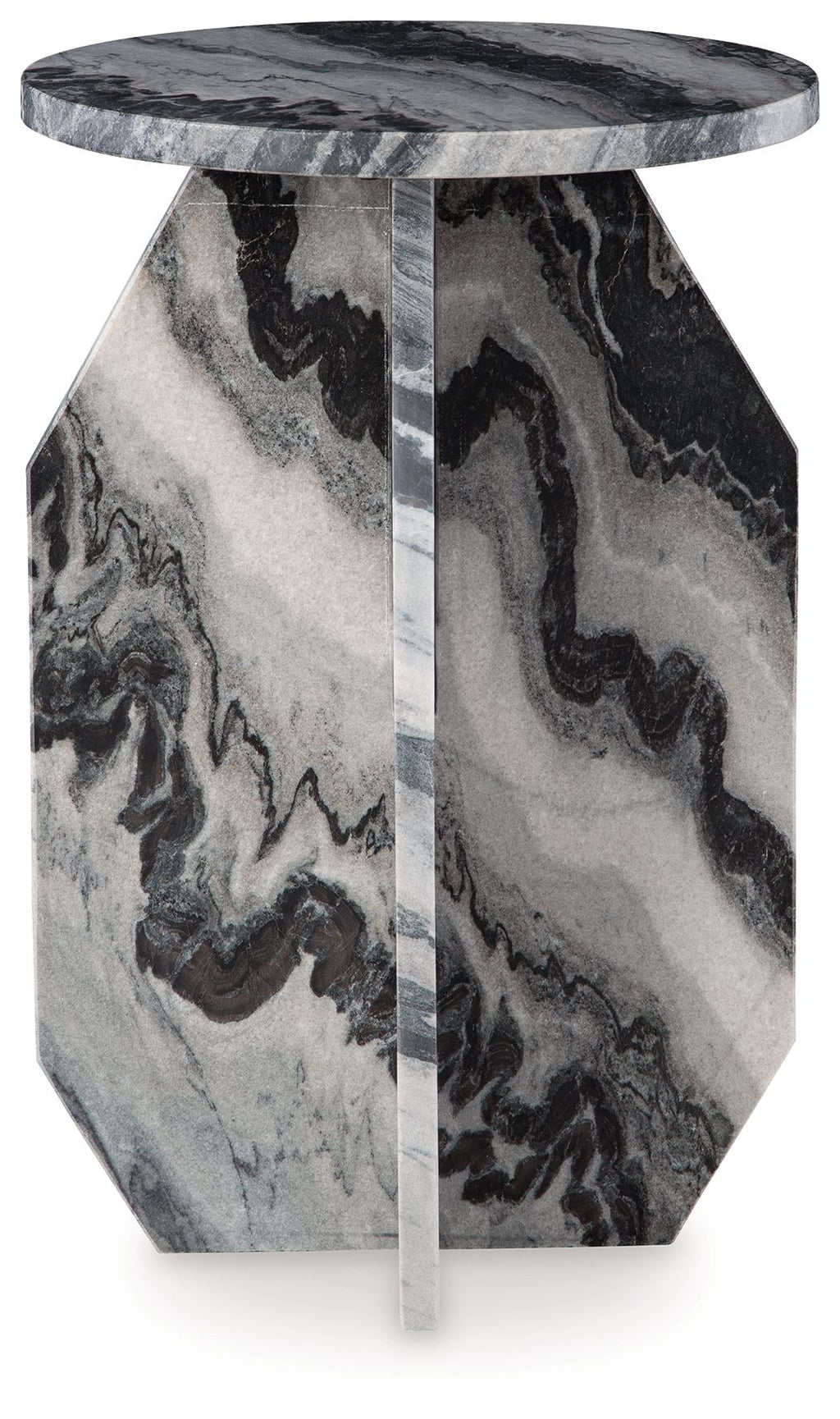 Wrenlane - Accent Table - Black / White / Taupe