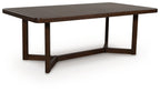 Dilenno - Rectangular Dining Room Extension Table - Dark Brown