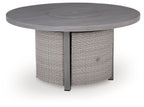 Half Moon Beach - Round Fire Pit Table - Gray