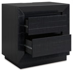 Londer - Two Drawer Night Stand - Black