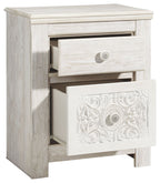 Paxberry - Two Drawer Night Stand - Whitewash