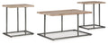 Albreane - Occasional Table Set (Set of 3) - Grayish Brown / Black