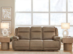 Glencroft - Power Reclining Sofa With Adjustable Headrest - Sahara