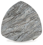 Surmour - Triangle End Table - Gray / Brown