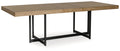 Tomtyn - Rectangular Dining Room Extension Table - Light Brown