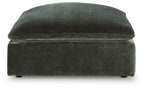 Carriage View - Oversized Accent Ottoman - Jade