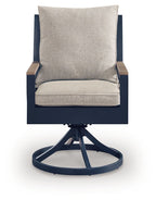 East Beach - Swivel Chair With Cushion (Set of 2) - Blue