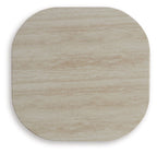 Kimora - Square End Table - Beige / Dark Brown