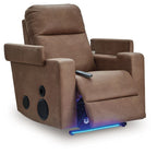 Lorrenton - Glider Power Recliner With Audio System - Caramel