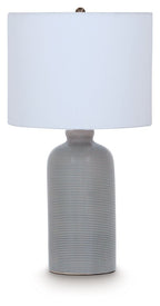 Wimlow - Ceramic Table Lamp - Gray Blue