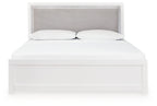 Maeling - King Upholstered Panel Bed - White