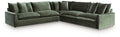 Carriage View - 3-Piece Sectional - Jade