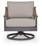 Ocean Beach - Swivel Lounge With Cushion - Gray