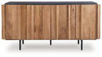 Quintavious - Accent Cabinet - Brown / Charcoal
