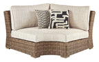 Beachcroft - Curved Corner Chair w/Cushion - Beige
