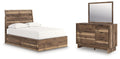 Chirason - 3 Pc. - Full Panel Storage Bed, Dresser And Mirror - Brown
