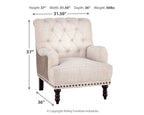 Tartonelle - Accent Chair - Ivory / Taupe