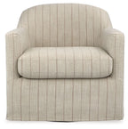 Valwick - Swivel Accent Chair - Cream / Brown