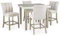 Larawyn - 5 Pc. - Counter Height Dining Table And 4 Barstools - Bisque