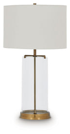 Gizeh - Glass Table Lamp - Clear / Gold Finish