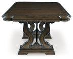 Maylee - 11 Pc. - Dining Extension Table, 4 Side Chairs, 2 Arm Chairs, Storage Bench, Buffet And Hutch - Dark Brown