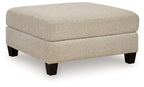 Steelwater Retreat - Oversized Accent Ottoman - Latte