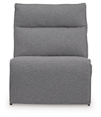 Modmax II - 8-Piece Power Reclining Sectional With LAF Press Back Power Chaise And Console - Salt And Pepper