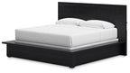 Londer - King Panel Bed - Black