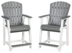 Transville - Barstool (Set of 2) - Gray / White