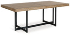 Tomtyn - Rectangular Dining Room Extension Table - Light Brown