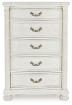 Montelaine - Five Drawer Chest - Antique White
