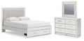 Zuraleus - Upholstered Panel Platform Storage Bedroom Set