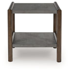 Kallenny - Rectangular End Table - Brown / Gray