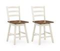 Brinfern - Swivel Stool (Set of 2) - Brown / Antique White